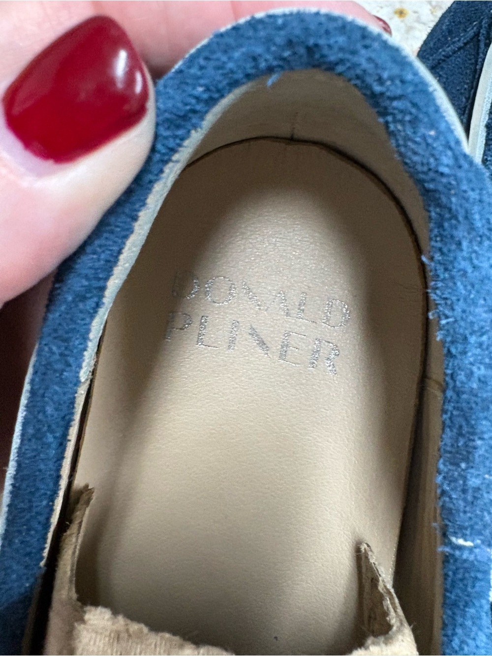Donald Pliner Harlie 02 Suede Lug Bottom Women’s Size 8 Navy Blue Boat Shoe - Picture 7 of 8